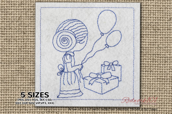 Birthday Girl with Gift Box and Balloons Review