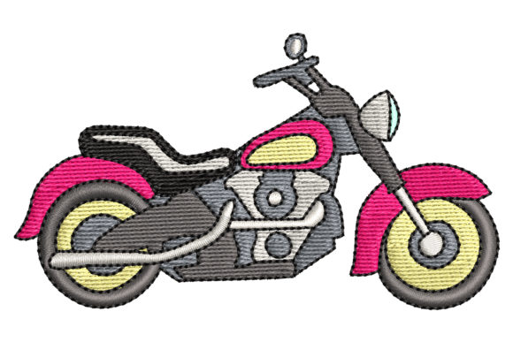 Classic Motorcycle Embroidery