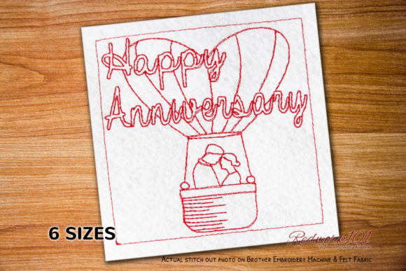 Couple in Hot Air Balloon Machine Embroidery Review