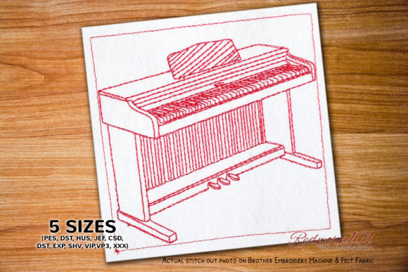 Digital Piano Redwork: A Craft Fair Seller's Review