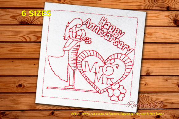 Mr. and Mrs. Redwork Hearts Review