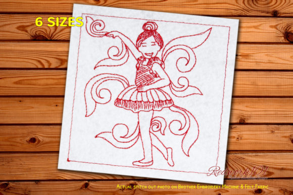 Review: Ballerina Tutu Design Redwork for Gifts