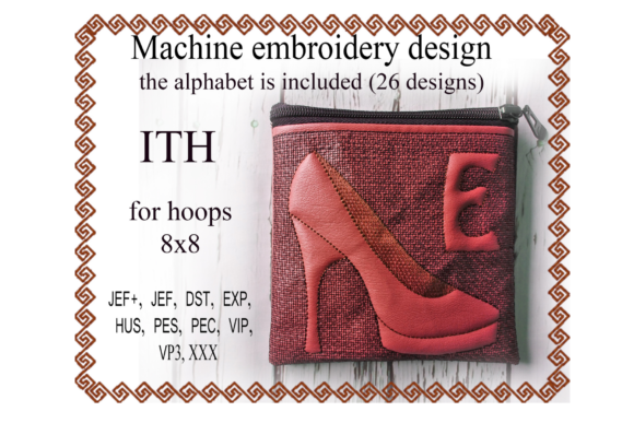 Shoe Letter Zip Bag - In the Hoop