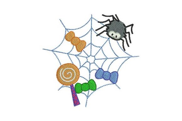 Spider Web with Candies: A Sweet Halloween Embroidery Review